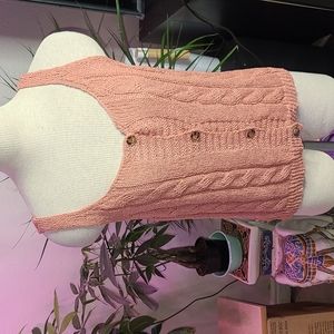 Alice Blue knitted button-down tank top